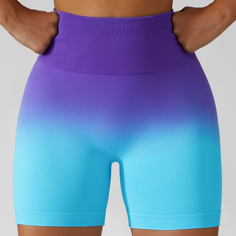 SKL-BDK6406 GRADIENT SEAMLESS YOGA SHORTS