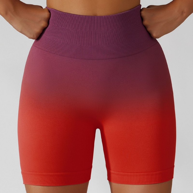 SKL-BDK6406 GRADIENT SEAMLESS YOGA SHORTS