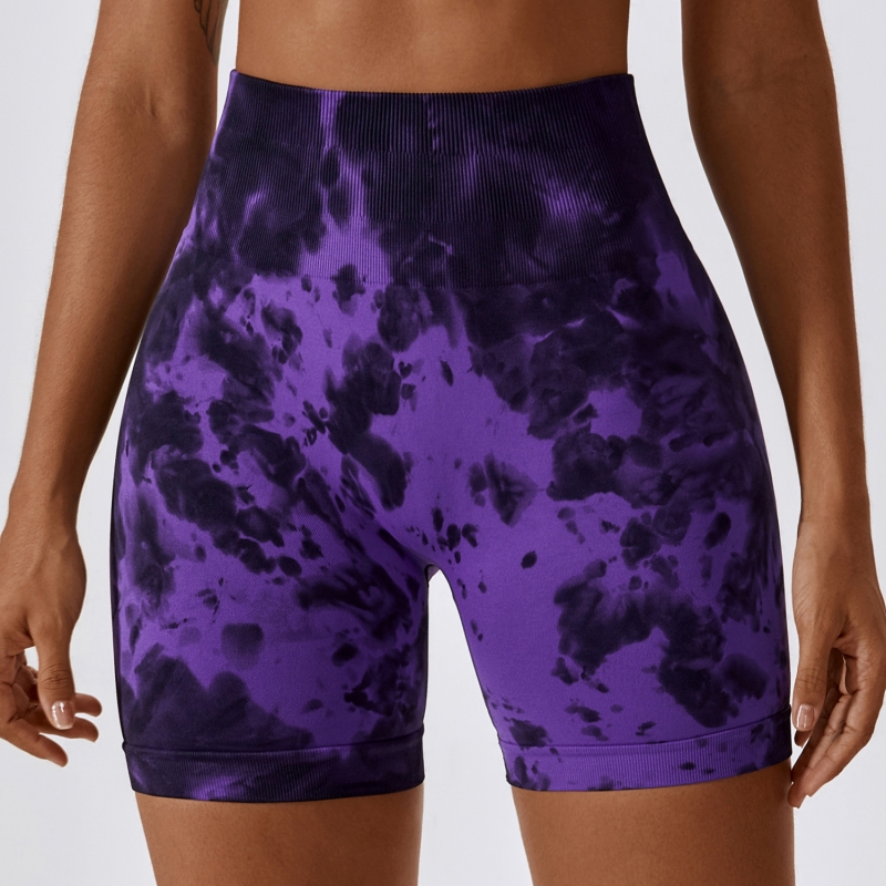 SKL-CDK7356 TIE DYE SEAMLESS YOGA SHORTS