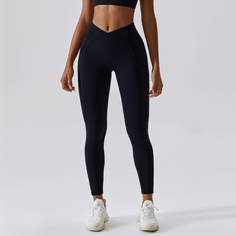 SKL-BCK8001-2 SCRUNCH V CUT YOGA PANTS