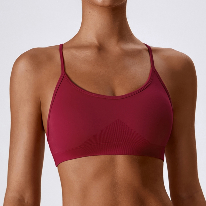 SKL-CWX7137 CROSS BACK SEAMLESS YOGA BRA