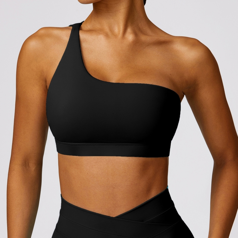 SKL-CWX8578 ONE SHOULDER YOGA BRA