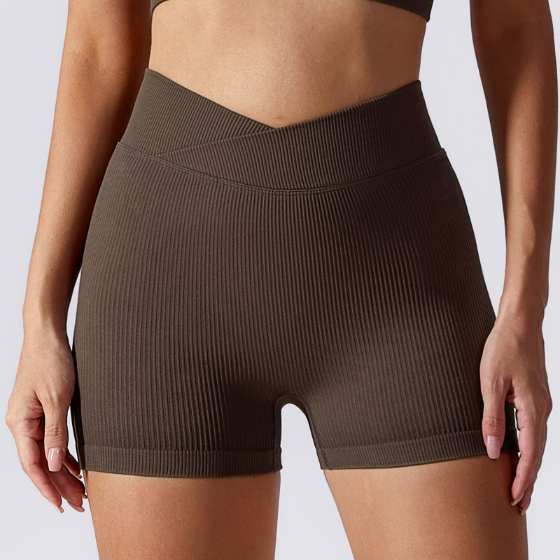 SKL-CDK6921 SEAMLESS RIBBED YOGA SHORTS