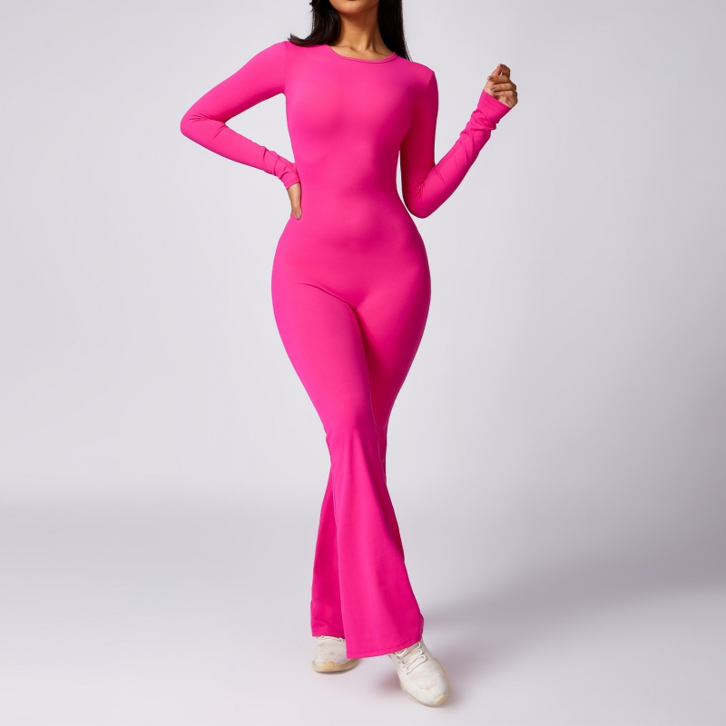 SKL-CLT8705 BACKLESS LONG SLEEVE JUMPSUIT