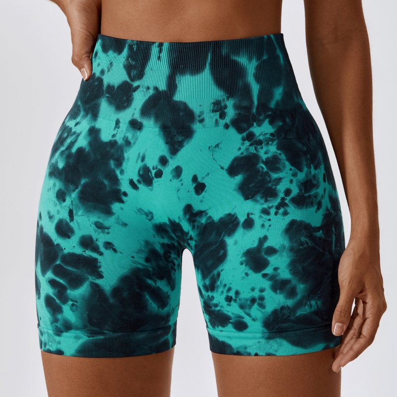 SKL-CDK7356 TIE DYE SEAMLESS YOGA SHORTS