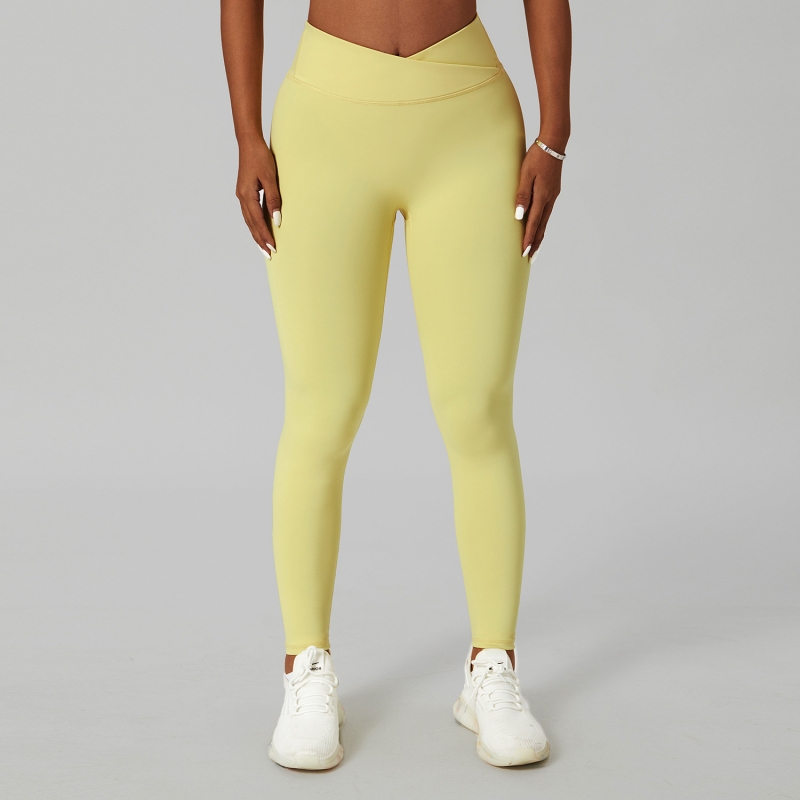 SKL-BCK6508 CROSS WAIST YOGA PANTS