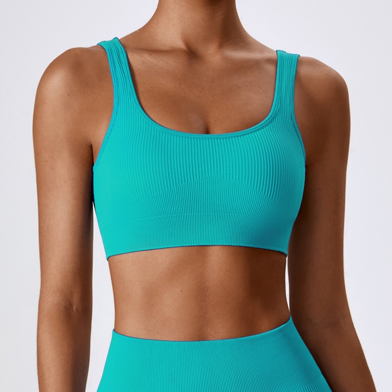 SKL-CWX7345 SEAMLESS RIBBED YOGA BRA