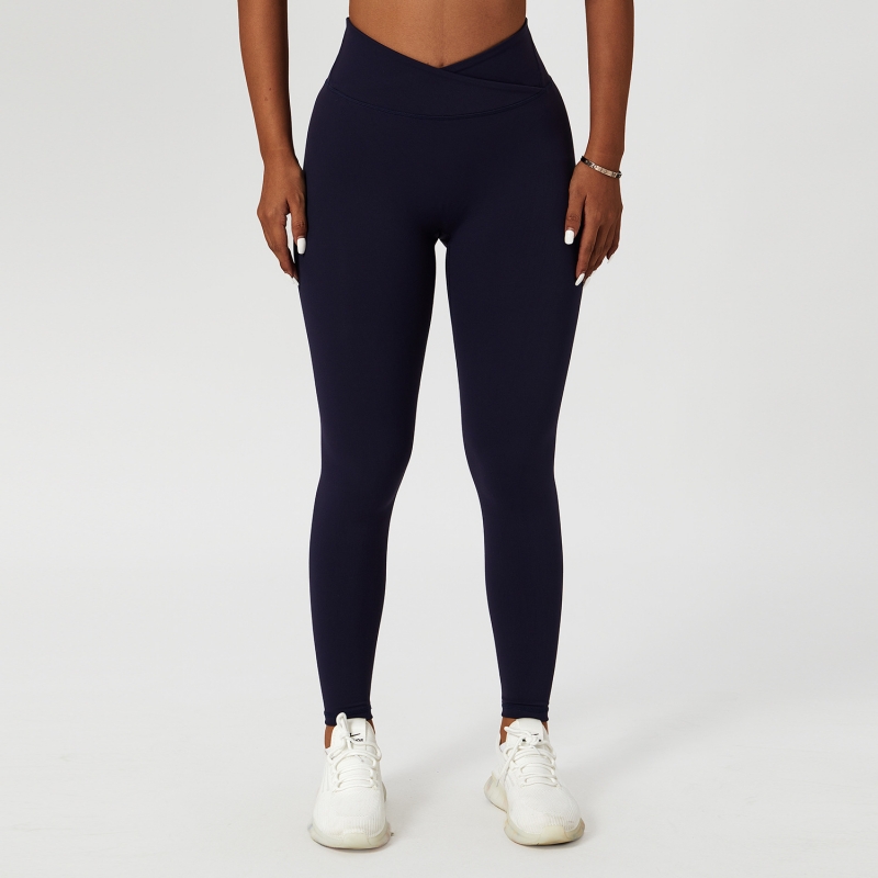 SKL-BCK6508 CROSS WAIST YOGA PANTS