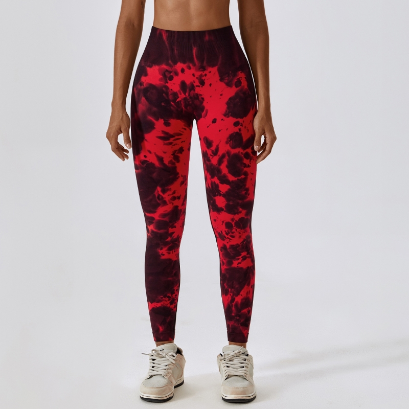 SKL-CCK7356 TIE DYE SEAMLESS YOGA PANTS