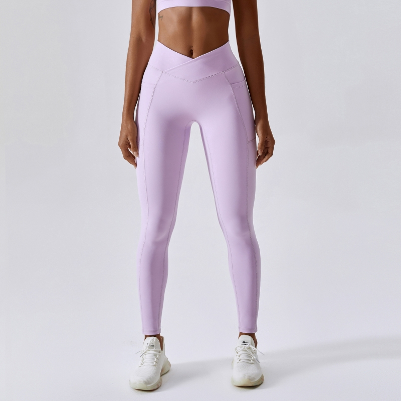 SKL-BCK8001-2 SCRUNCH V CUT YOGA PANTS