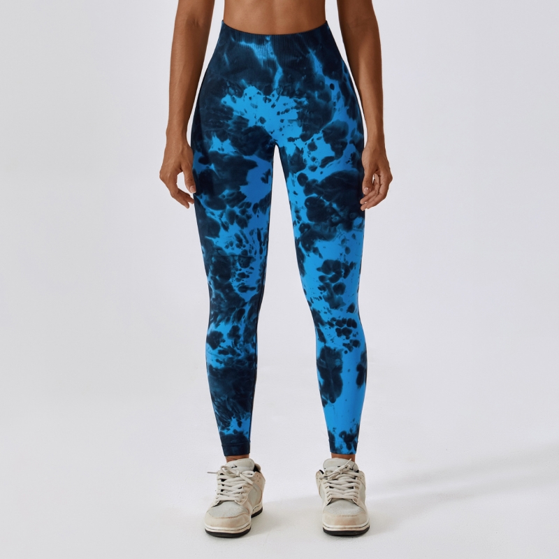 SKL-CCK7356 TIE DYE SEAMLESS YOGA PANTS