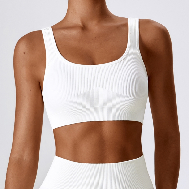 SKL-CWX7345 SEAMLESS RIBBED YOGA BRA