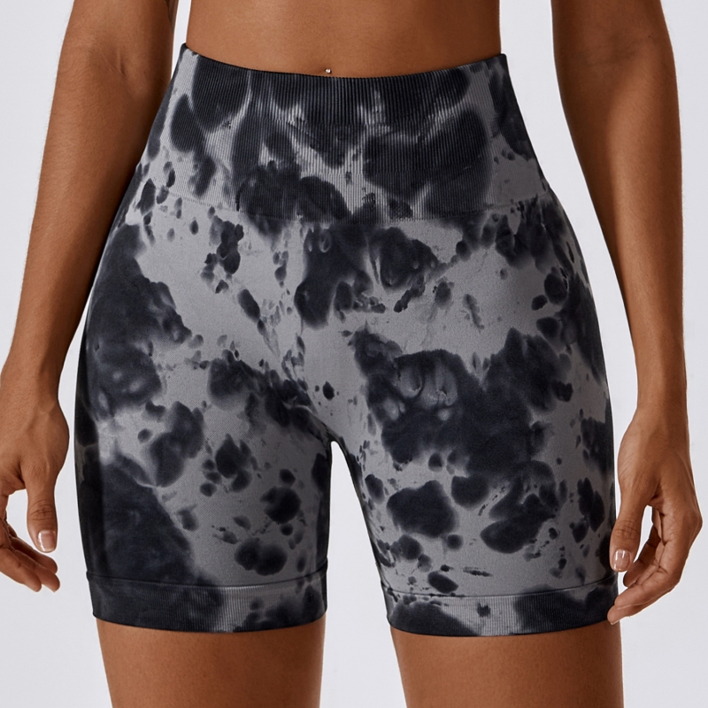 SKL-CDK7356 TIE DYE SEAMLESS YOGA SHORTS