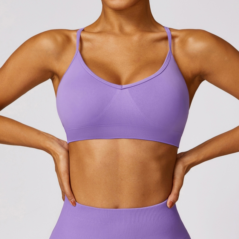 SKL-CWX7502 SEAMLESS CROSS BACK YOGA BRA