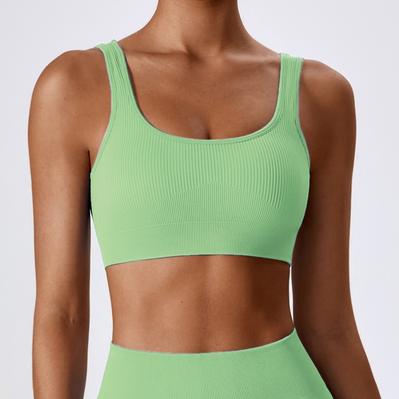 SKL-CWX7345 SEAMLESS RIBBED YOGA BRA