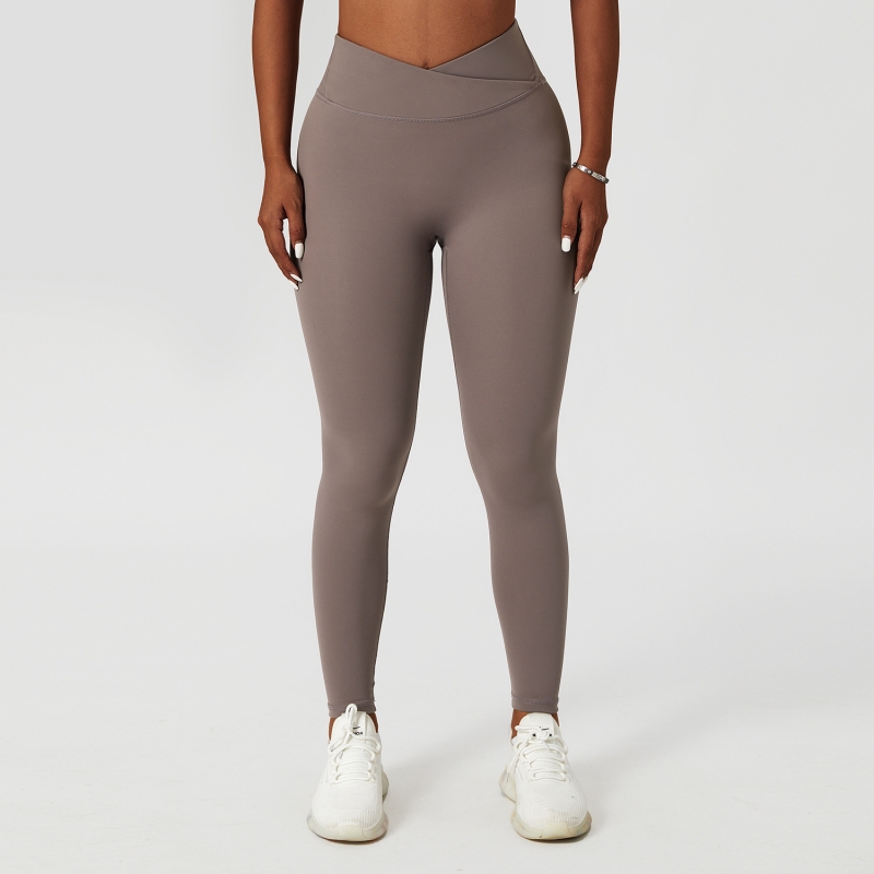 SKL-BCK6508 CROSS WAIST YOGA PANTS