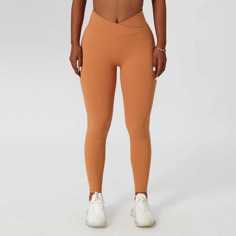 SKL-BCK6508 CROSS WAIST YOGA PANTS