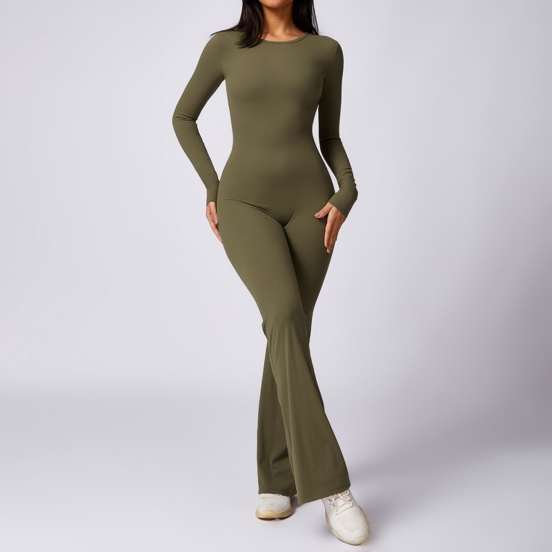 SKL-CLT8705 BACKLESS LONG SLEEVE JUMPSUIT