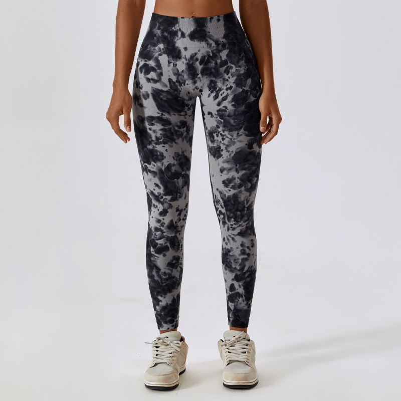 SKL-CCK7356 TIE DYE SEAMLESS YOGA PANTS