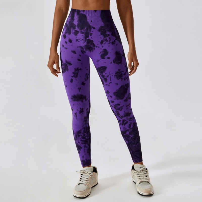 SKL-CCK7356 TIE DYE SEAMLESS YOGA PANTS