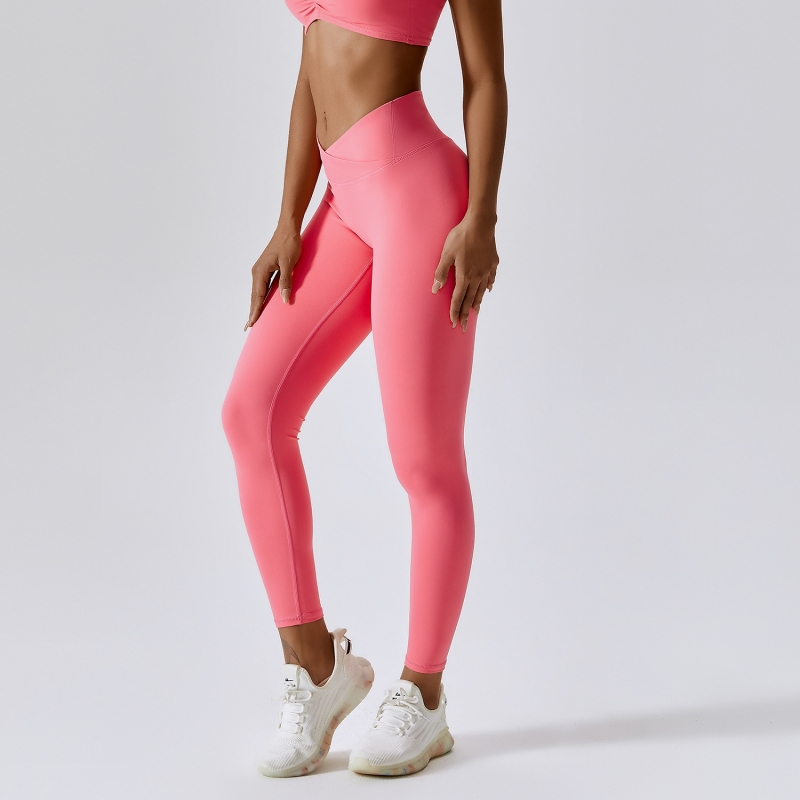 SKL-BCK6508 CROSS WAIST YOGA PANTS