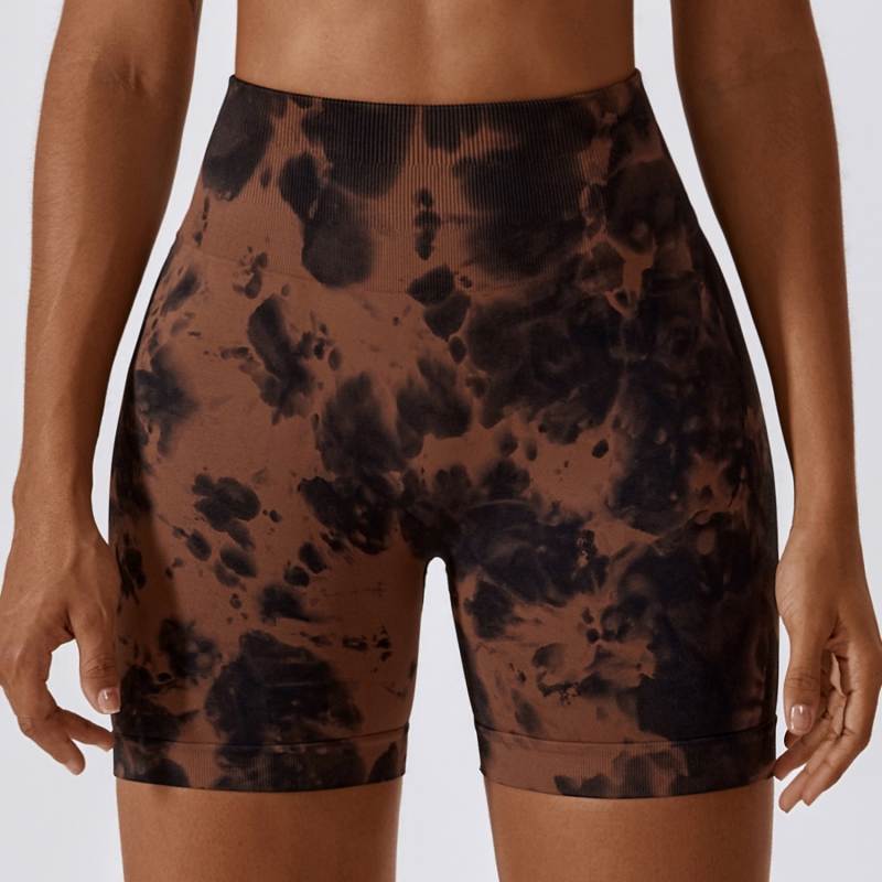 SKL-CDK7356 TIE DYE SEAMLESS YOGA SHORTS