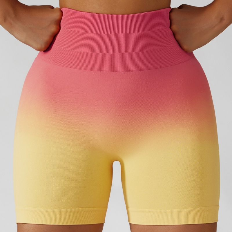 SKL-BDK6406 GRADIENT SEAMLESS YOGA SHORTS