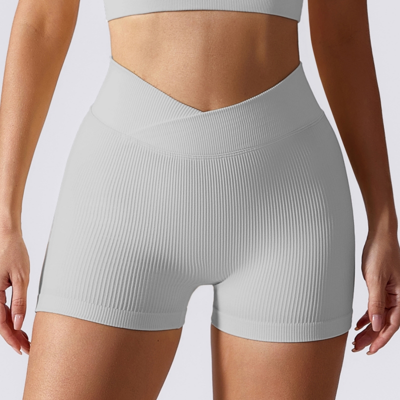 SKL-CDK6921 SEAMLESS RIBBED YOGA SHORTS