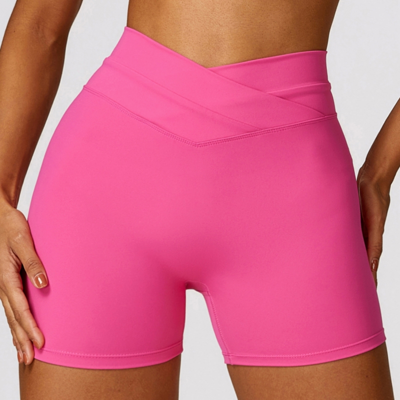 SKL-CDK8578-1 CROSS WAIST YOGA SHORTS