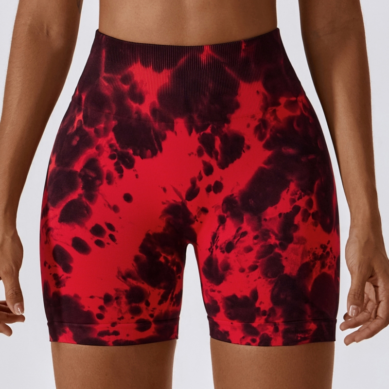 SKL-CDK7356 TIE DYE SEAMLESS YOGA SHORTS