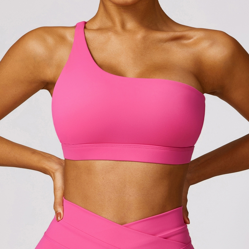 SKL-CWX8578 ONE SHOULDER YOGA BRA