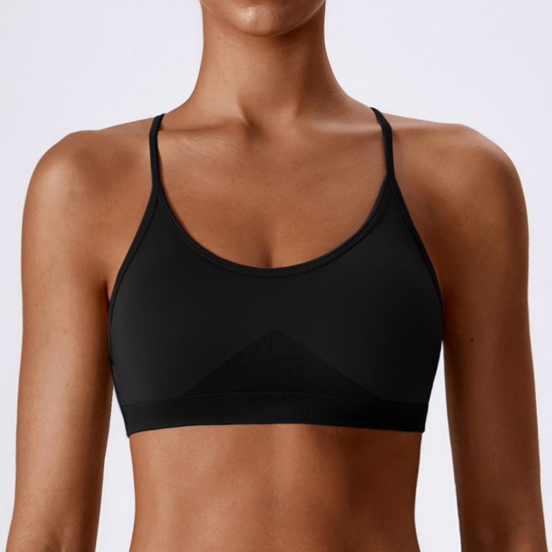 SKL-CWX7137 CROSS BACK SEAMLESS YOGA BRA