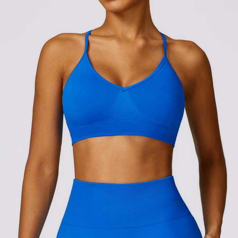 SKL-CWX7502 SEAMLESS CROSS BACK YOGA BRA