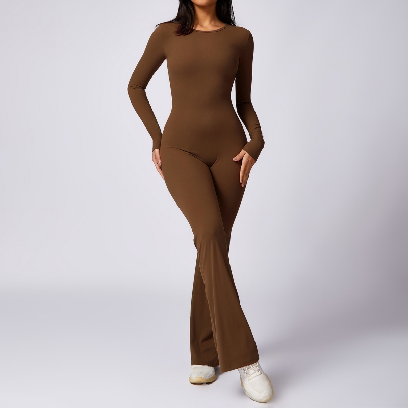 SKL-CLT8705 BACKLESS LONG SLEEVE JUMPSUIT