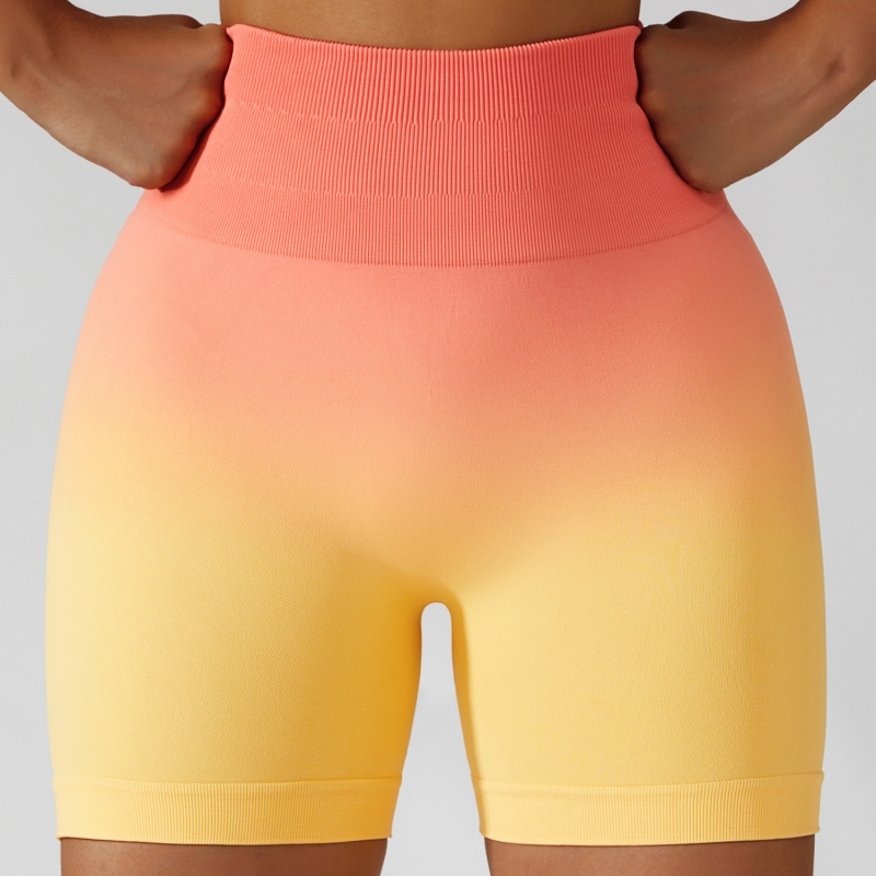 SKL-BDK6406 GRADIENT SEAMLESS YOGA SHORTS