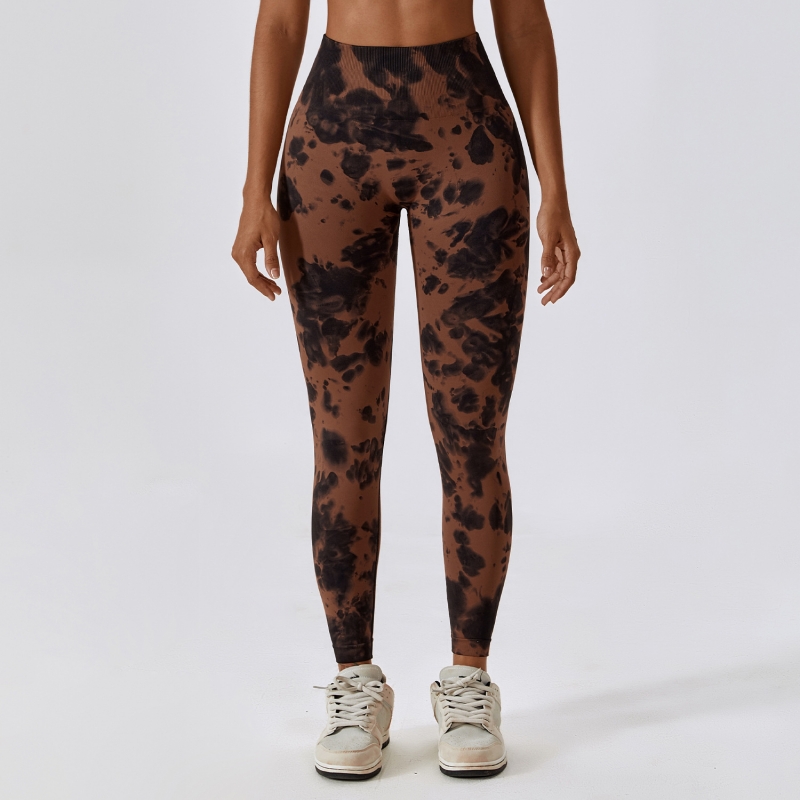 SKL-CCK7356 TIE DYE SEAMLESS YOGA PANTS