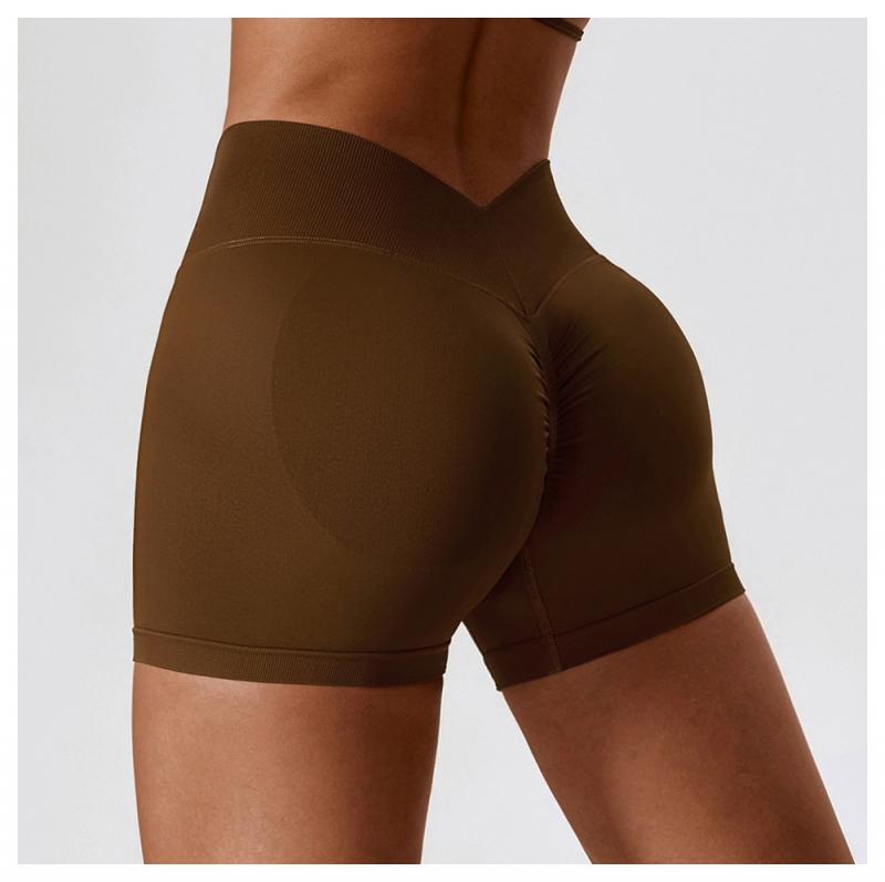 SKL-CDK7137 V CUT SEAMLESS YOGA SHORTS