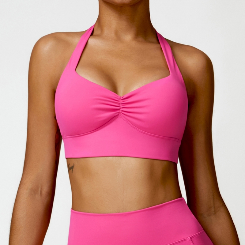 SKL-CWX8524 STRETCHY HALTER YOGA BRA