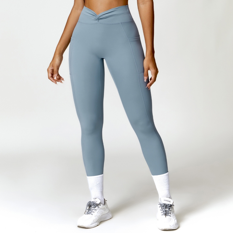 SKL-CCK8528-1 TWIST WAIST FLARE YOGA PANTS