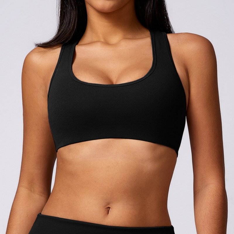 SKL-DWX8713 RIBBED RACER BACK YOGA BRA