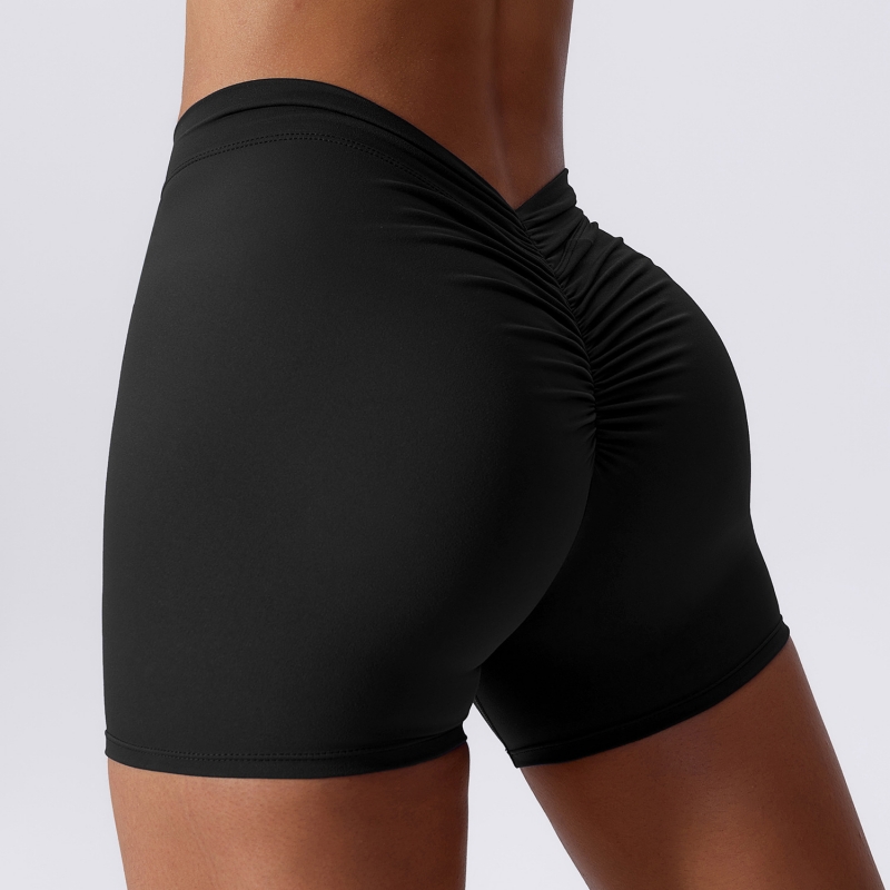 SKL-CDK8175 CROTCHLESS SCRUNCHED YOGA SHORTS