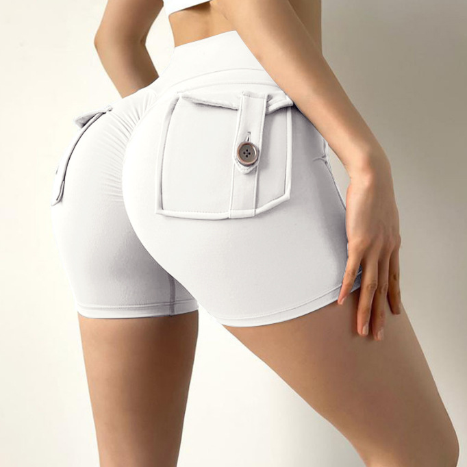 SKL-QS8019 HIGH WAIST BUTT LIFT HIP YOGA SHORTS