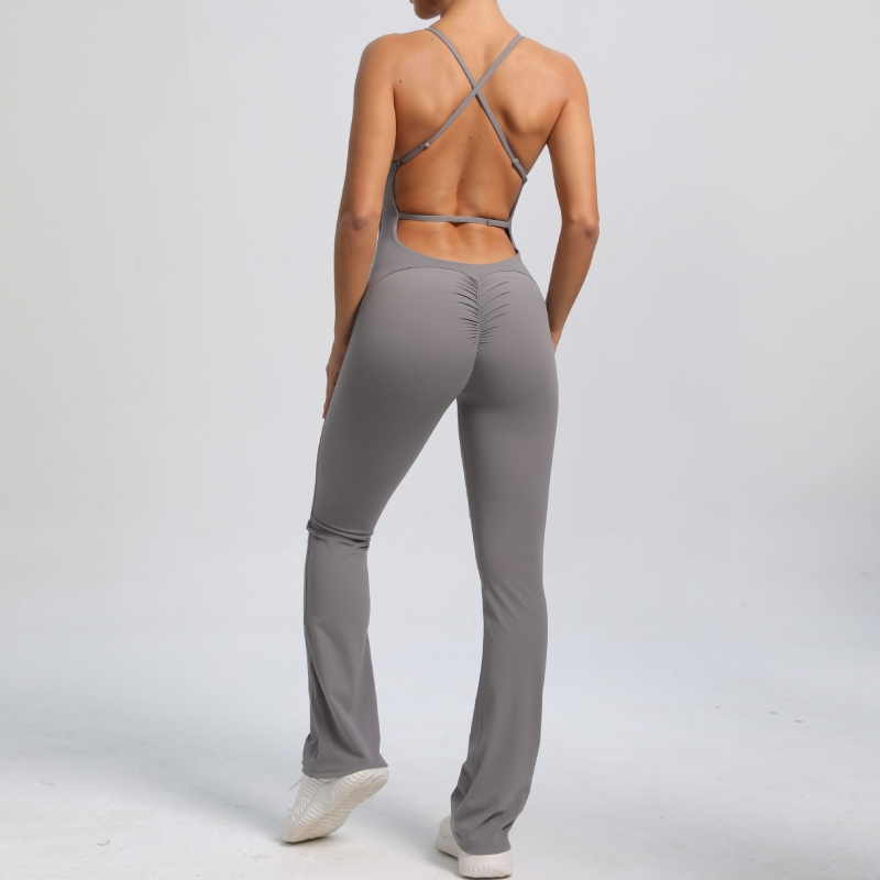 SKL-QS53202 SLEVELESS BACKLESS JUMP SUIT