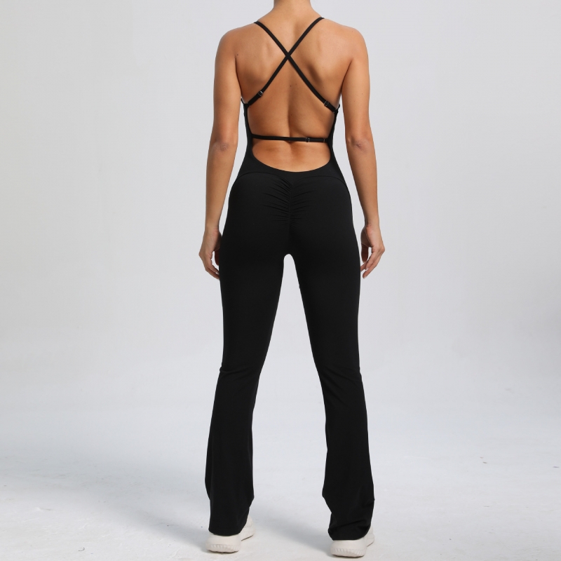 SKL-QS53202 SLEVELESS BACKLESS JUMP SUIT