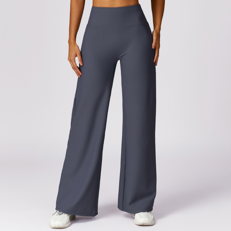 SKL-CCK8526 RIBBED LOOSE YOGA PANTS