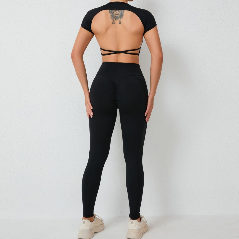 SKL-QS71240+46324 HIGH WAIST BUTT LIFT HIP YOGA SETS