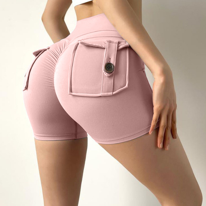 SKL-QS8019 HIGH WAIST BUTT LIFT HIP YOGA SHORTS