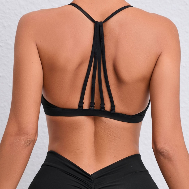 SKL-QS390307 HALTER BACKLESS YOGA BRA