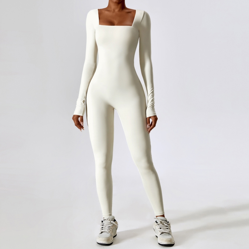 SKL-CLT8150-2 ONEPIECE SQUARE NECKLINE YOGA JUMPSUIT