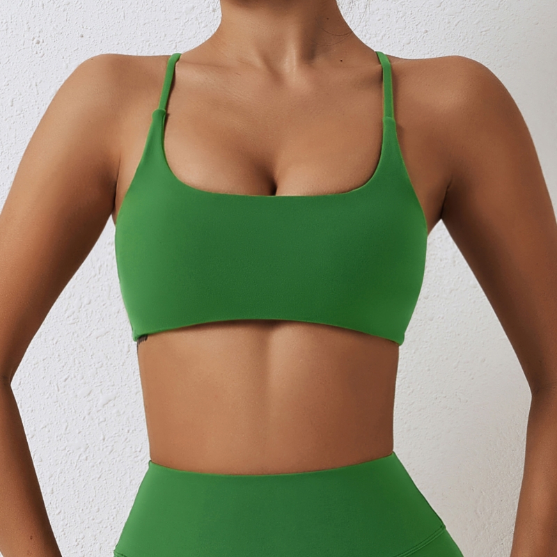 SKL-CWX8120 UNECK THIN STRAPS CROSSBACK REMOVABLE PADDED YOGA BRA